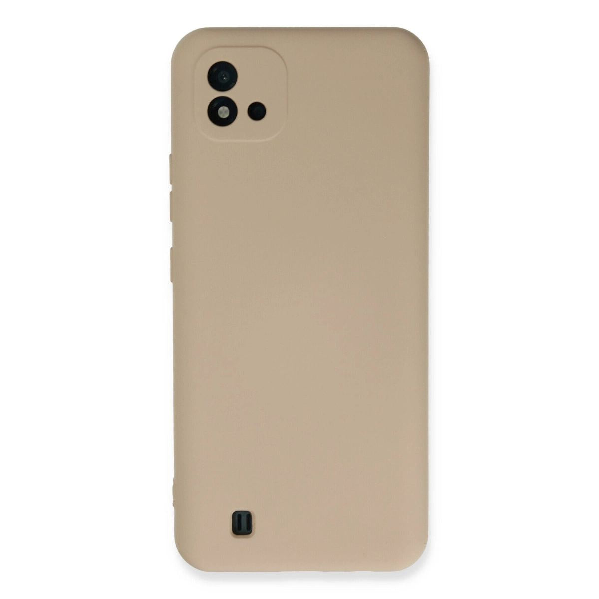 Realme C11 2021 Kılıf Nano İçi Kadife Silikon - Pudra