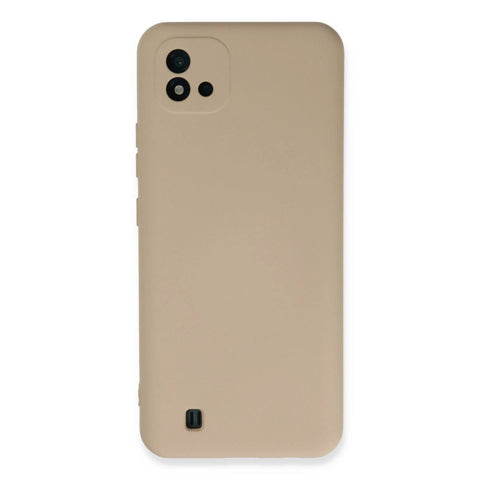 Realme C11 2021 Kılıf Nano İçi Kadife Silikon - Pudra