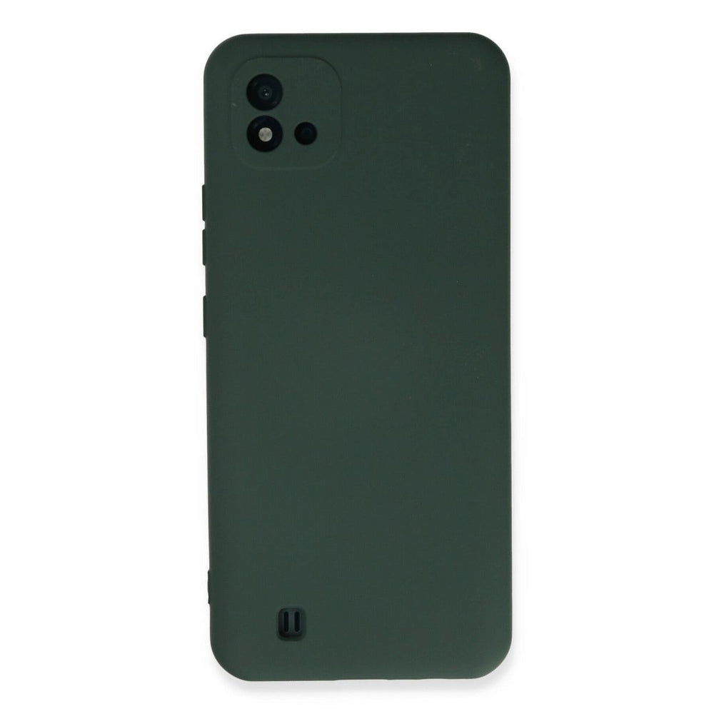 Realme C11 2021 Kılıf Nano İçi Kadife Silikon - Koyu Yeşil