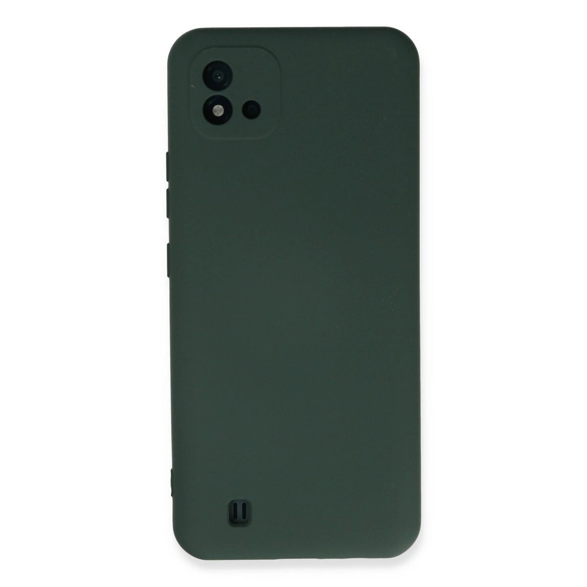 Realme C11 2021 Kılıf Nano İçi Kadife Silikon - Koyu Yeşil