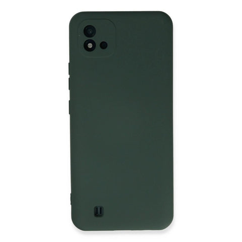 Realme C11 2021 Kılıf Nano İçi Kadife Silikon - Koyu Yeşil