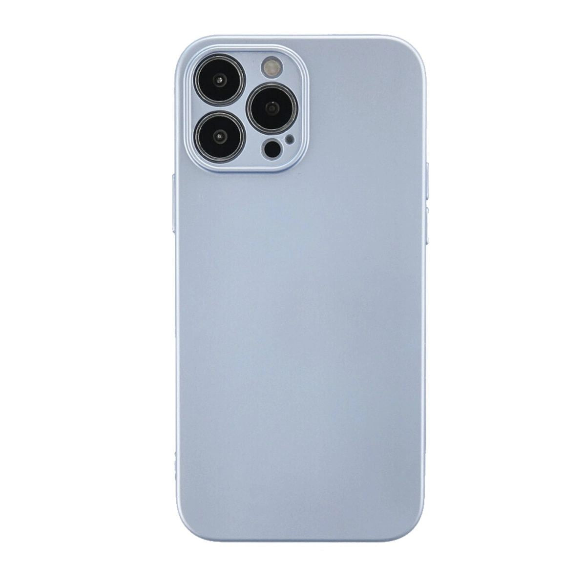 Apple İphone 13 Pro Max Kılıf Nano İçi Kadife Silikon - Sky Blue
