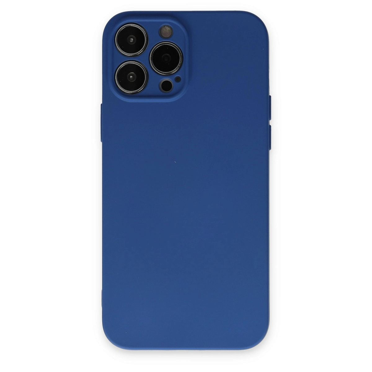 Apple İphone 13 Pro Max Kılıf Nano İçi Kadife Silikon - Lacivert