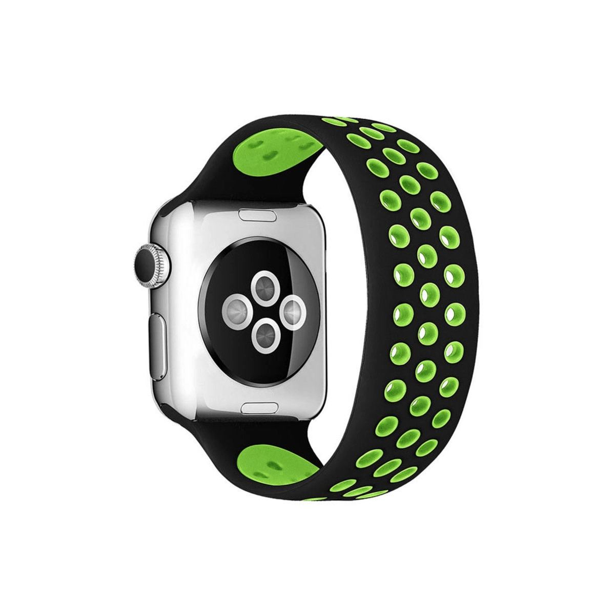 Apple Watch 42mm Ayarlı Delikli Silikon Kordon - yeşil