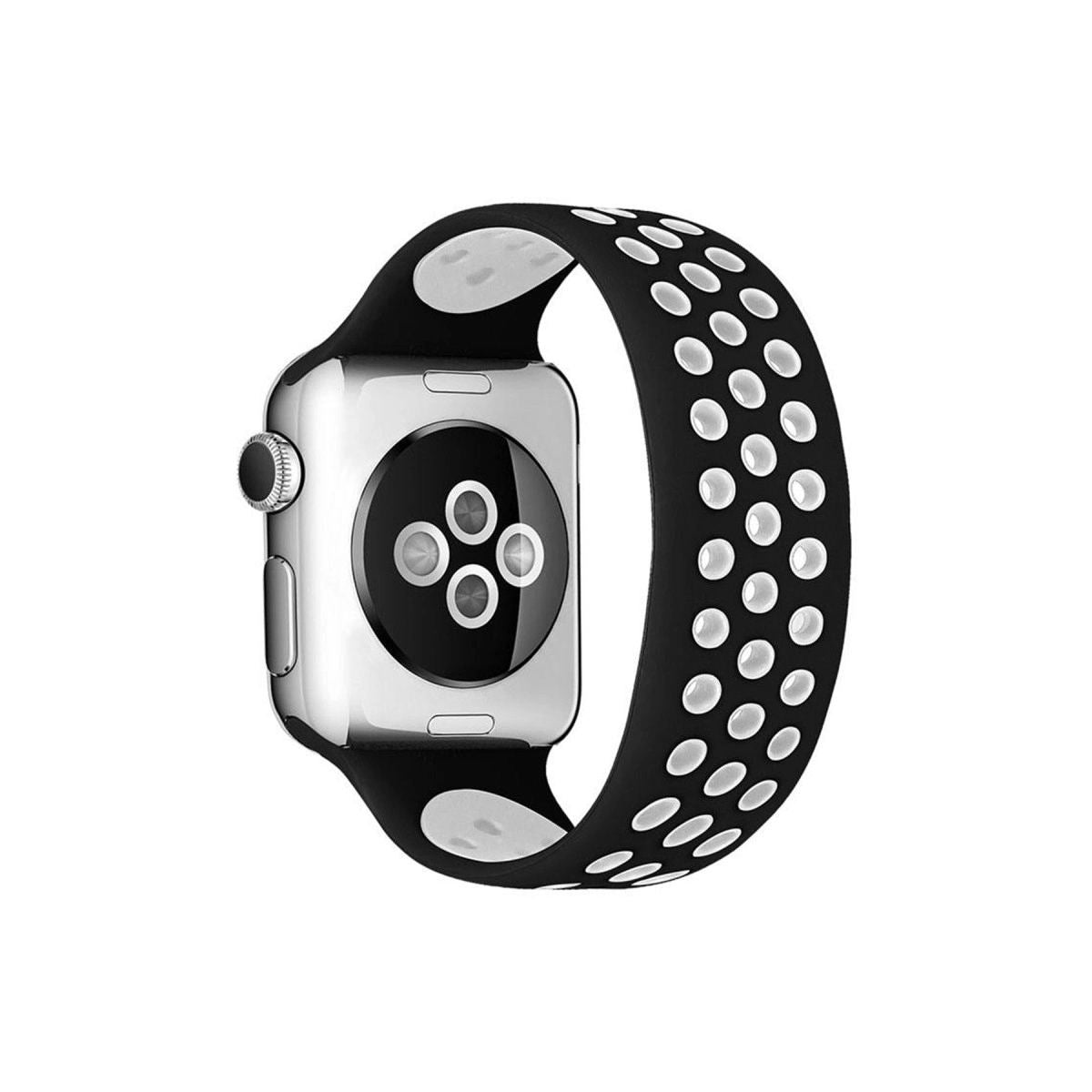 Apple Watch 38mm Ayarlı Delikli Silikon Kordon - beyaz