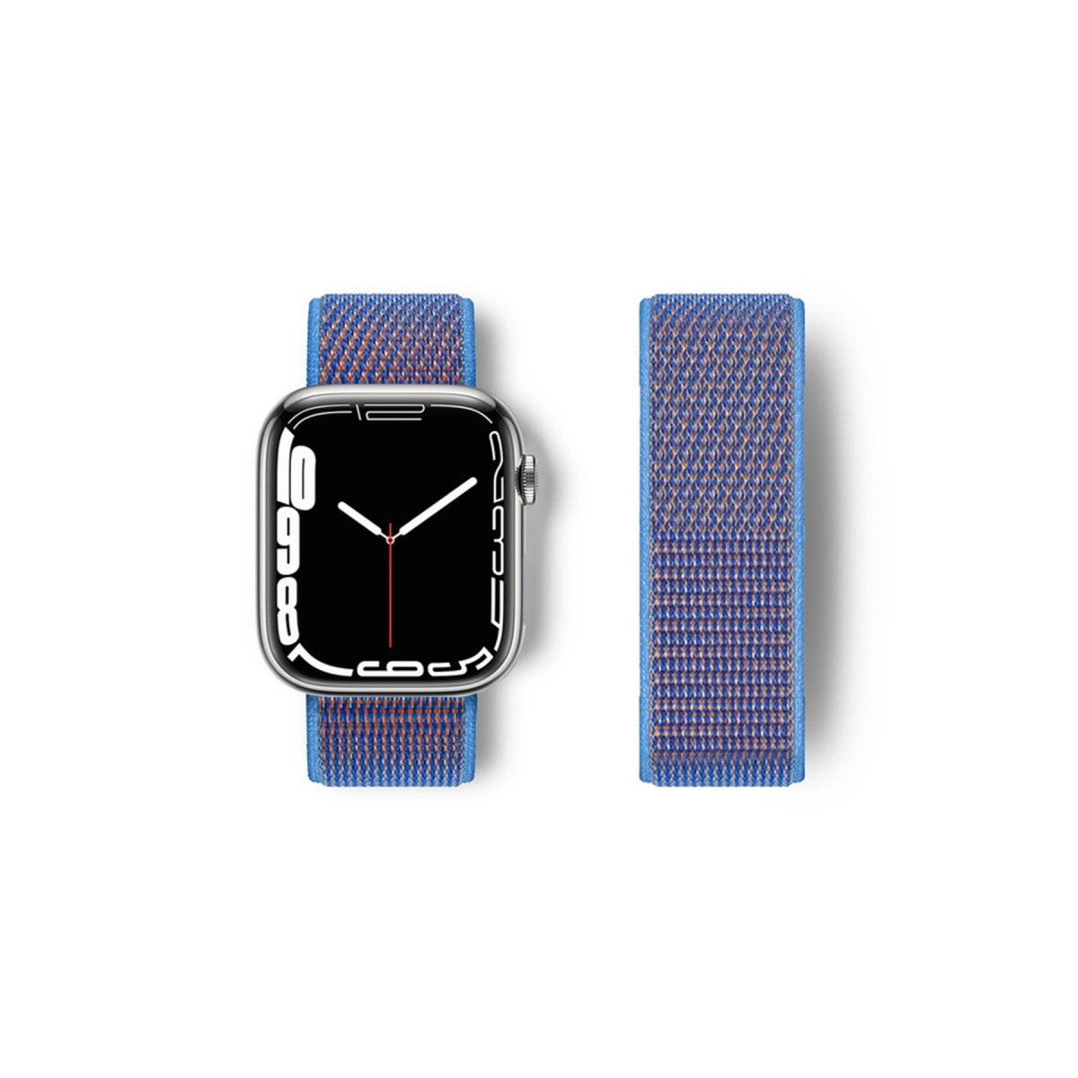Apple Watch 42mm Hasırlı Cırtcırtlı Kordon - Mor