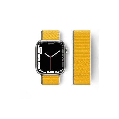 Apple Watch 42mm Hasırlı Cırtcırtlı Kordon - Sarı