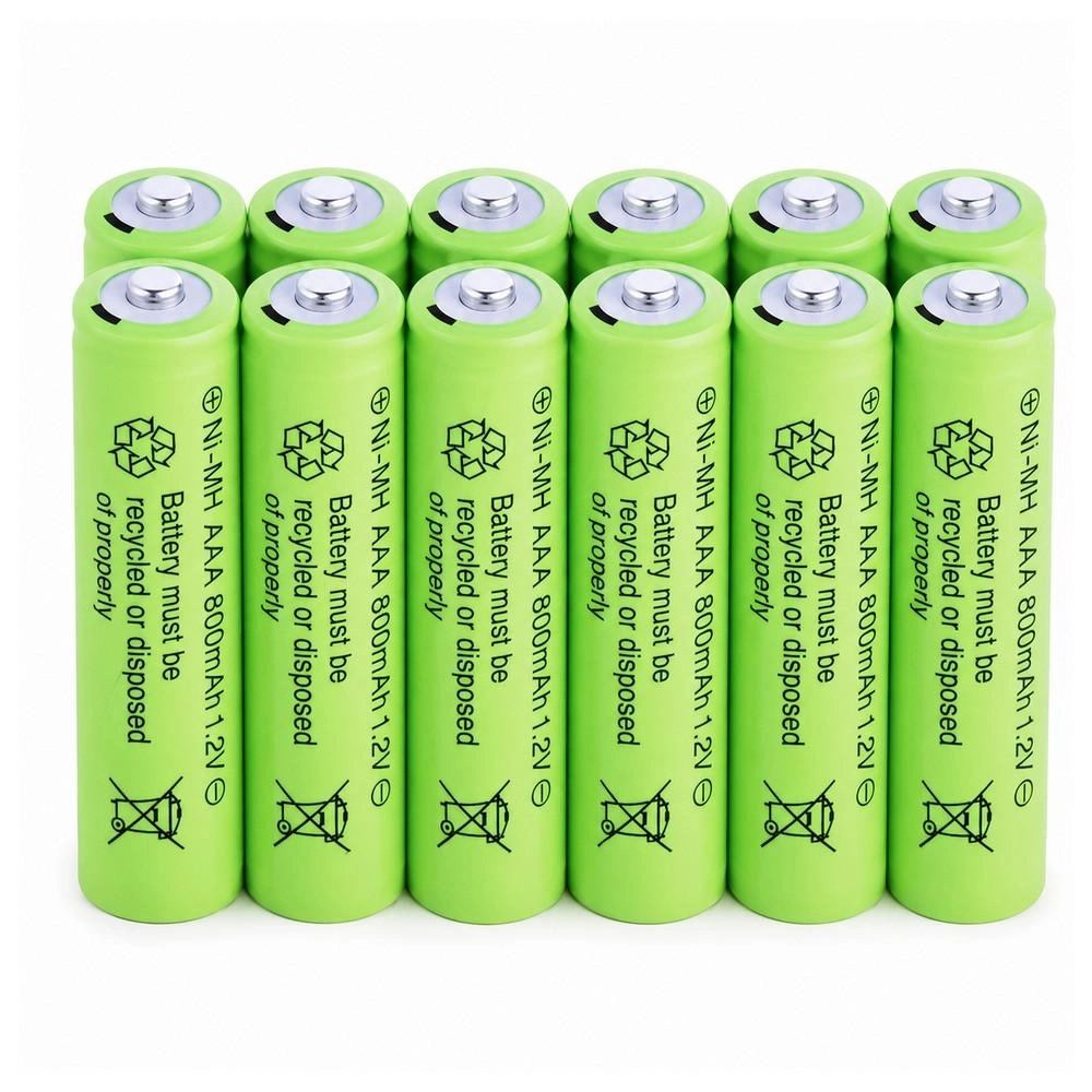800 Mah 1.2v Aaa Ni-cd Şarj Edilebilir Pil 12 Adet
