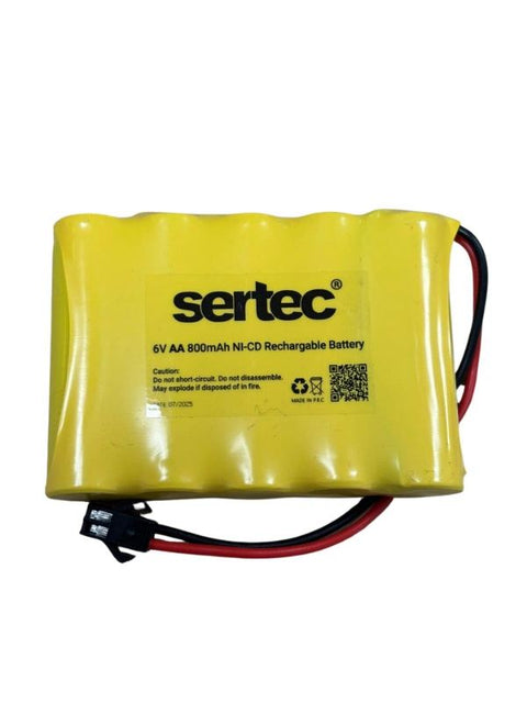Sertec 6v 5s1p Aa 800 Mah Kablo + Siyah Konnektörlü Oyuncak Pili