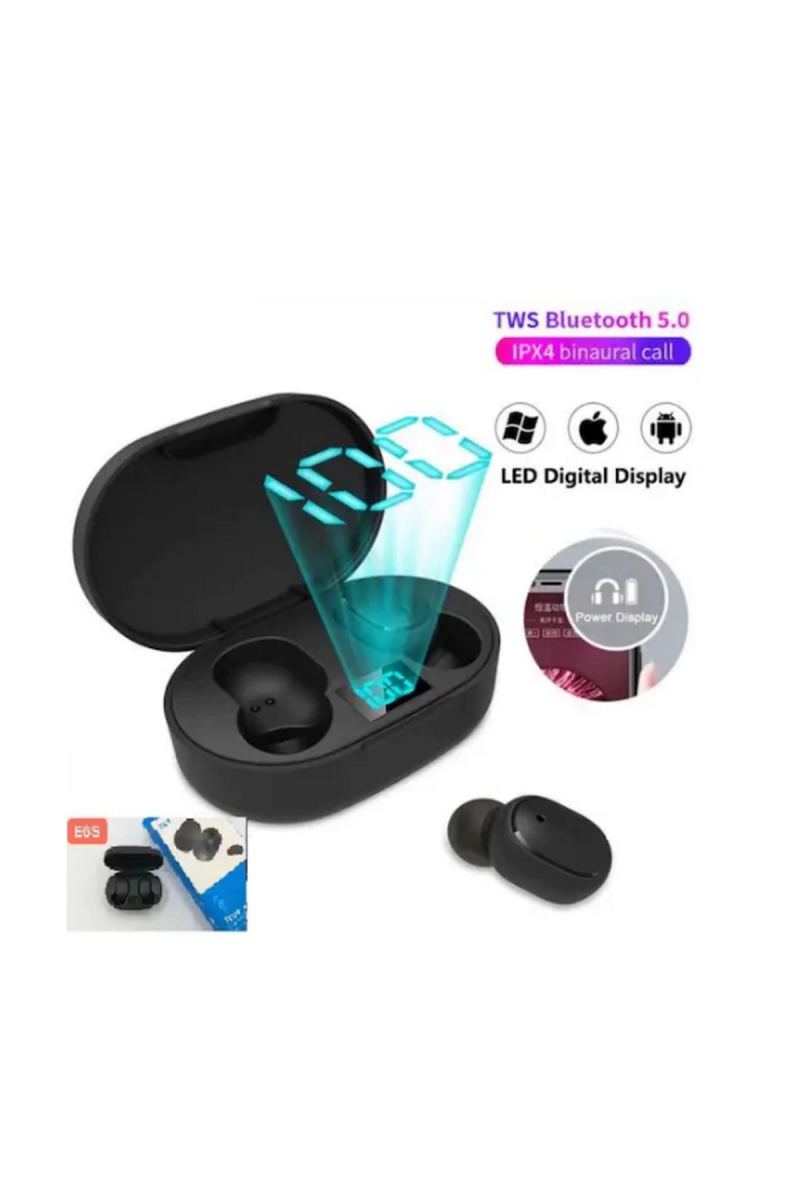 E6s Kablosuz Kulaklık Dijital Göstergeli Bluetooth Kulaklık 5.0