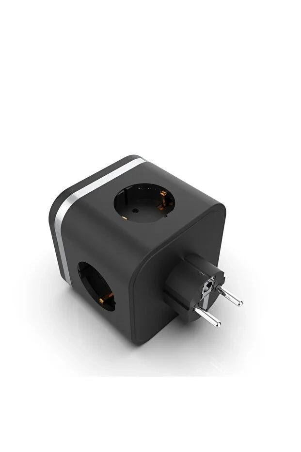 Termal Akım Korumalı Isıya Dayanıklı 3’lü Duvar Tipi Priz 2x Usb 2x Typce 3680 W