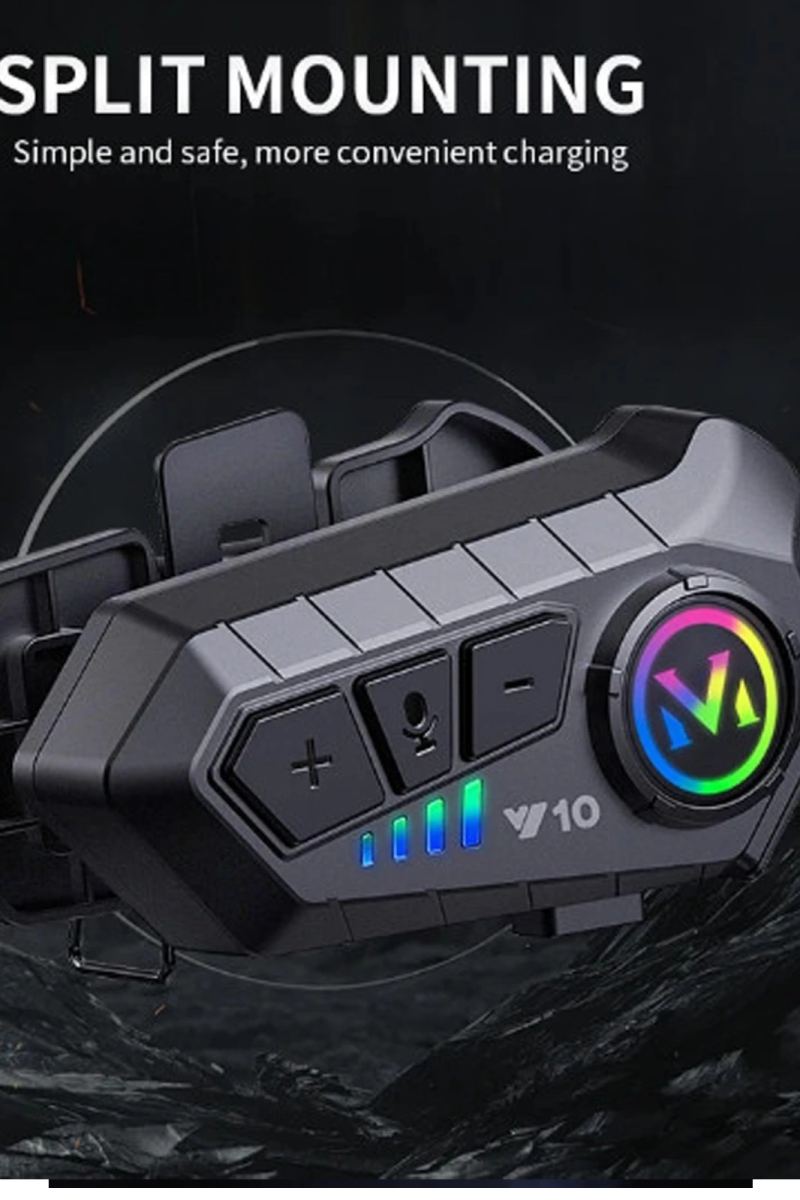 Y10 Kask Kulaklık Bluetooth Motosiklet Kulaklık 5,3 Bluetooth Intercom Motorsiklet Kulaklık