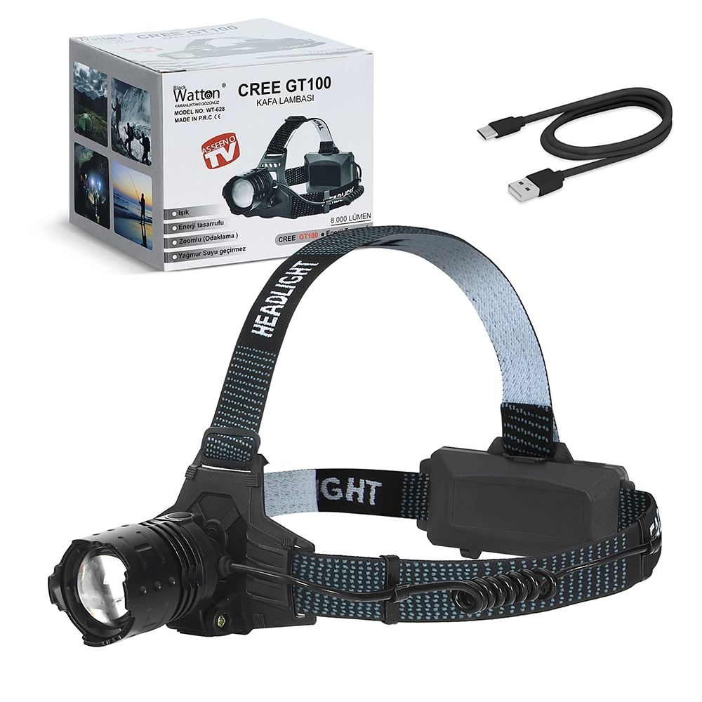 Gt100 Led Şarjlı Kafa Lambası Wt-628