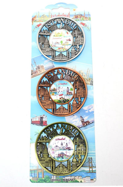 İstanbul Temalı Metal Magnet 3'lü Set Alk2891