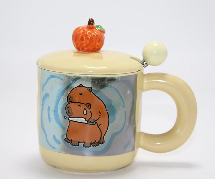 3d Capybara Desenli Porselen Kupa Bardak Alk4501