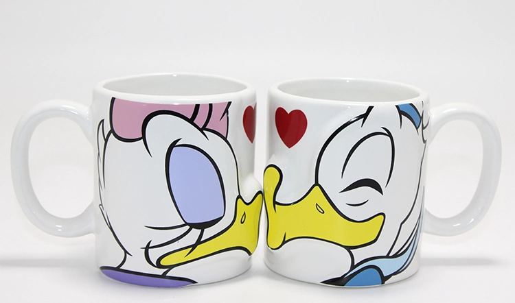 Donald Ve Daisy Duck 2'li Öpüşen Çift Kupa Bardak Seti Alk4539