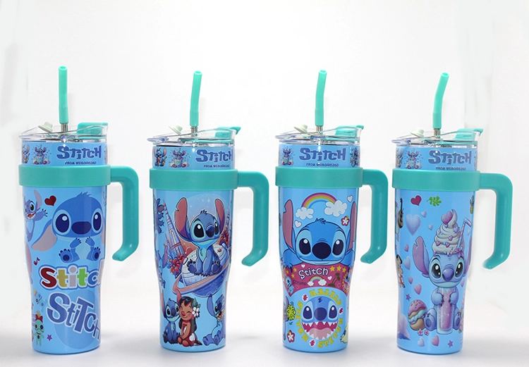 Sevimli Stitch Pipetli Termos & Suluk Alk4712