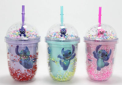 Stitch Figürlü Pipetli Kapaklı Kupa Bardak Alk5110