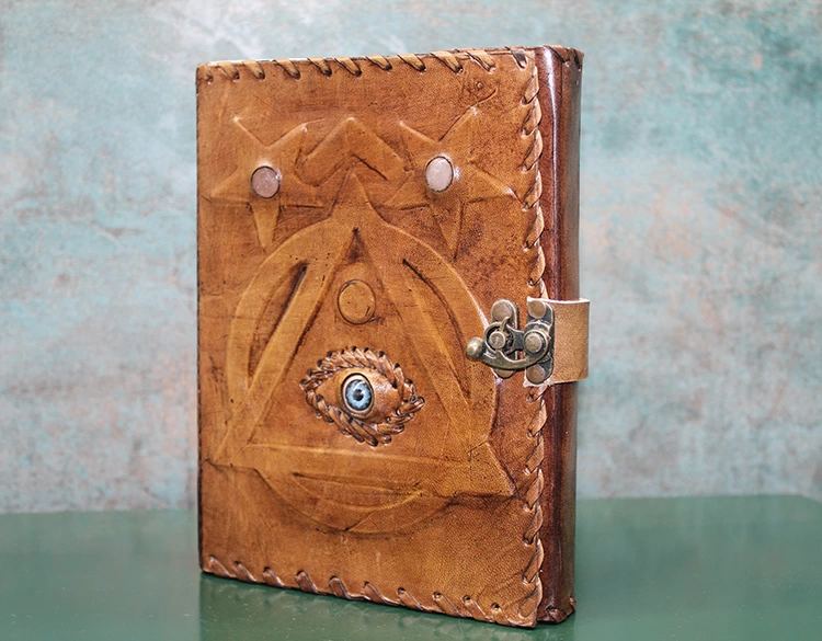 Taşlı Deri Defter Ksk3146
