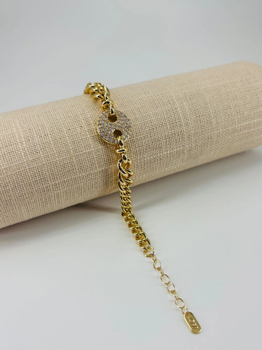 Renk Pirinç Cm Bileklik 17+4 Cm - Kbl0515