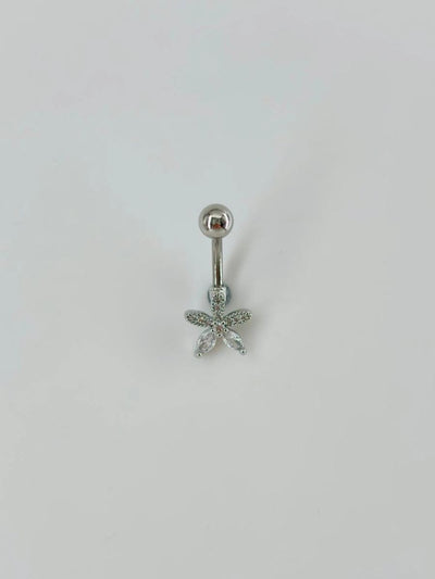 Çiçek Detaylı Göbek Piercing