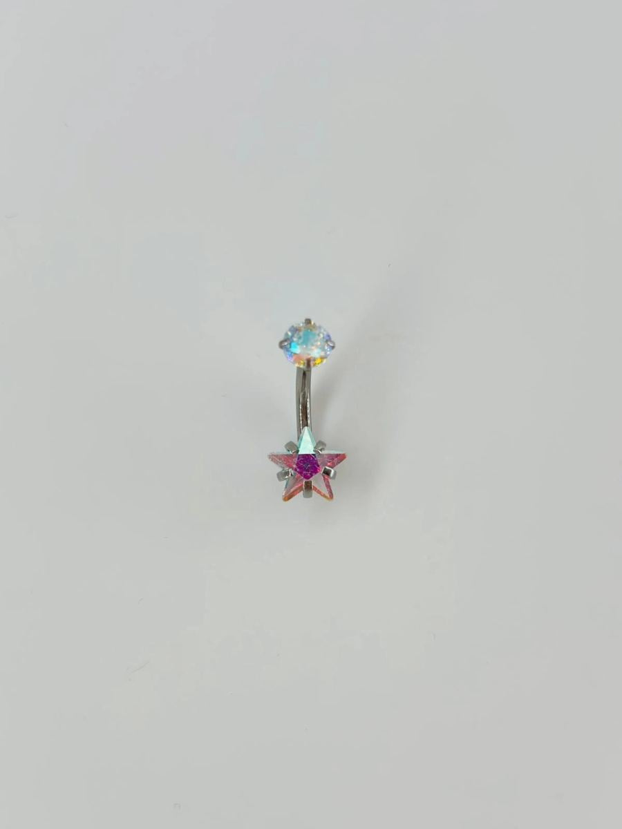 Yıldız Detaylı Göbek Piercing