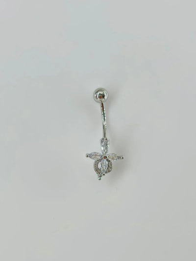 Çiçek Detaylı Göbek Piercing