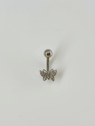 Kelebek Detaylı Göbek Piercing