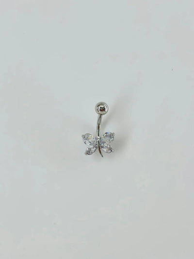 Kelebek Detaylı Göbek Piercing