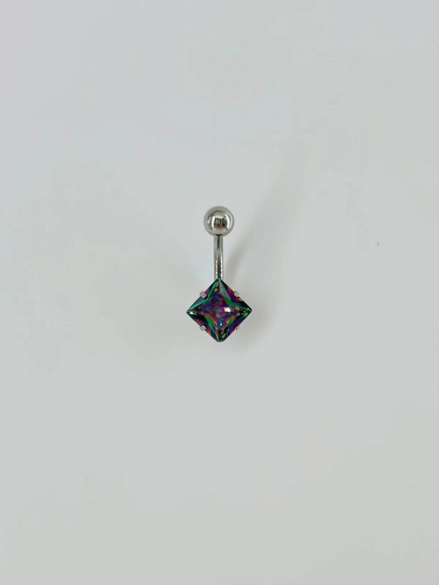 Mistik Topaz Taşlı Göbek Piercing