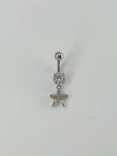 Çiçek Detaylı Göbek Piercing