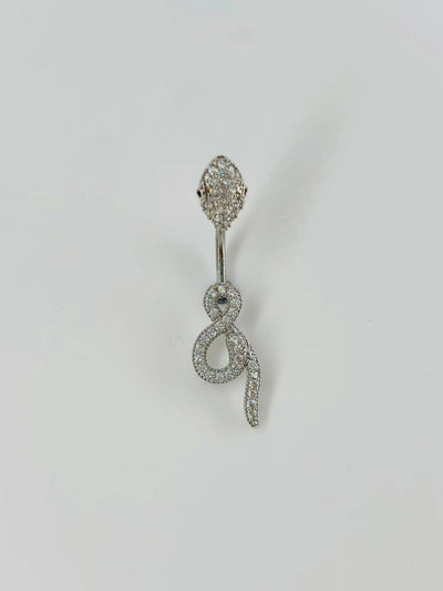 Yılan Detaylı Göbek Piercing