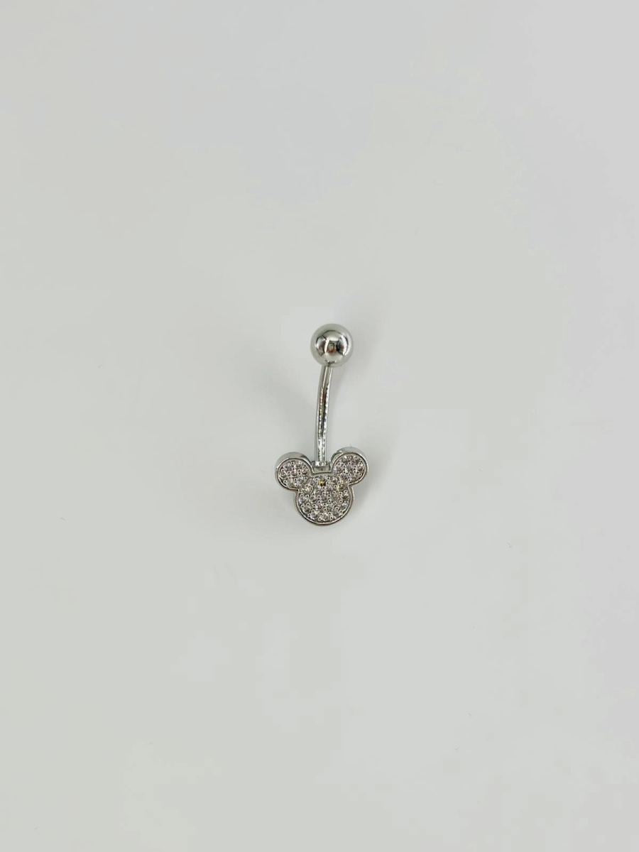 Mickey Mouse Detaylı Göbek Piercing