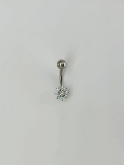 Çiçek Detaylı Göbek Piercing
