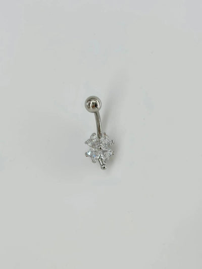Çiçek Detaylı Göbek Piercing
