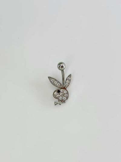 Tavşan Detaylı Göbek Piercing