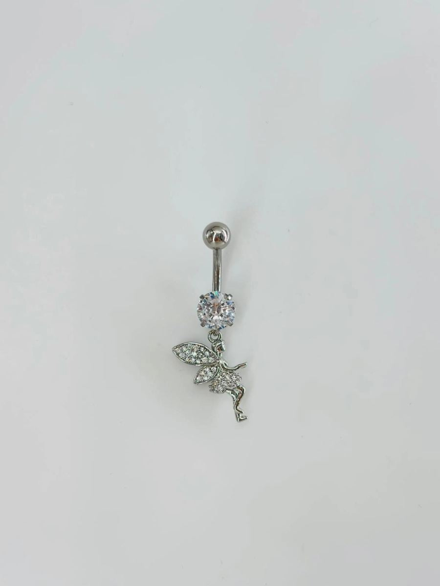 Su Perisi Detaylı Göbek Piercing
