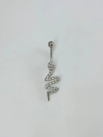Yılan Detaylı Göbek Piercing