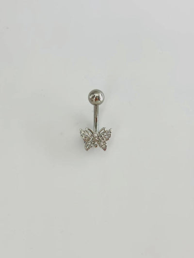 Kelebek Detaylı Göbek Piercing