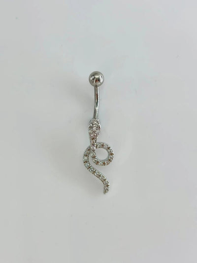 Yılan Detaylı Göbek Piercing