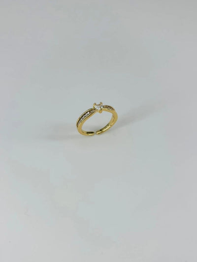 14 K Gold Kaplama Zirkon Taşlı Yüzük