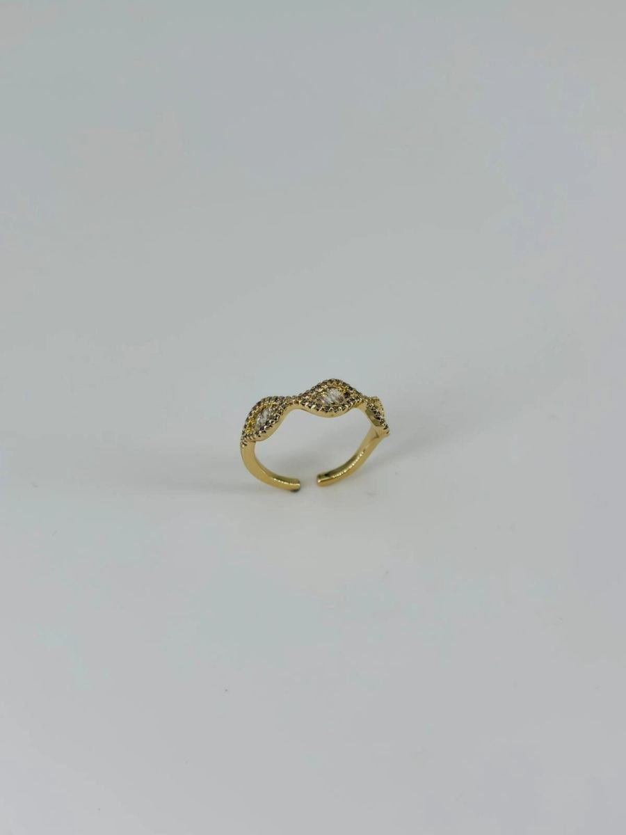 14 K Gold Kaplama Zirkon Taşlı Yüzük