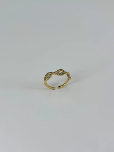14 K Gold Kaplama Zirkon Taşlı Yüzük