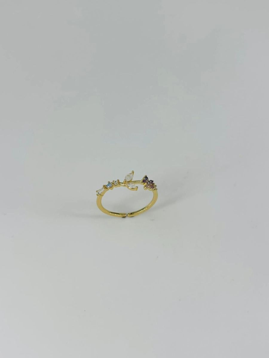14 K Gold Kaplama Zirkon Taşlı Yüzük