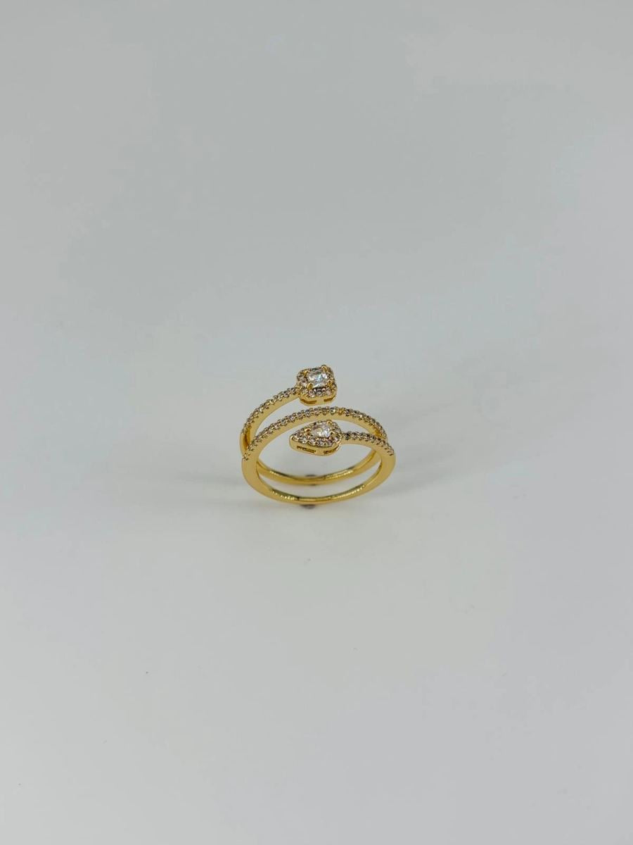 14 K Gold Kaplama Zirkon Taşlı Yüzük