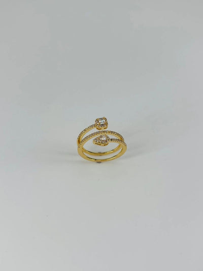 14 K Gold Kaplama Zirkon Taşlı Yüzük