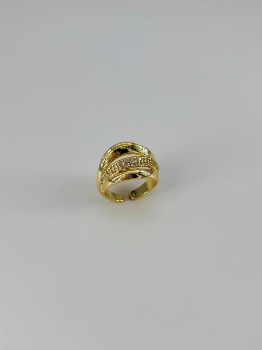 14 K Gold Kaplama Zirkon Taşlı Yüzük