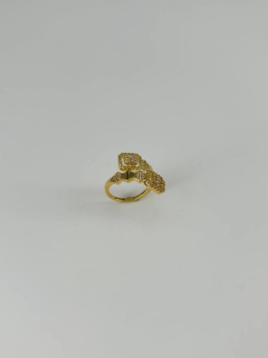 14 K Gold Kaplama Zirkon Taşlı Yüzük