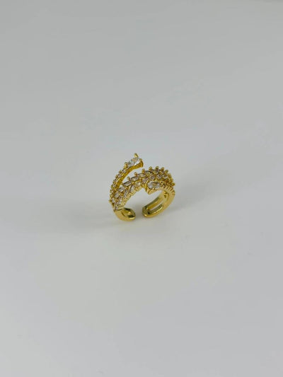 14 K Gold Kaplama Zirkon Taşlı Yüzük