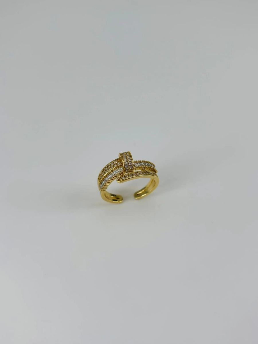 14 K Gold Kaplama Zirkon Taşlı Yüzük